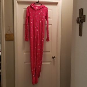 Jenni juniors XS pink fleece onsie